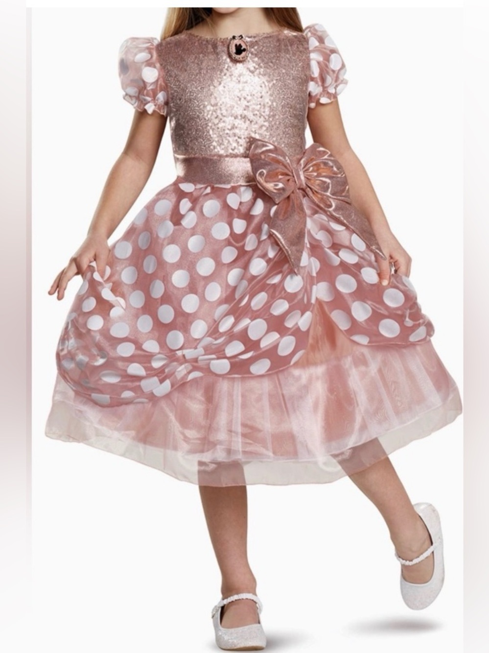 Girls Halloween Costume Dress Rose Gold (Size:5/6)